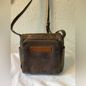 Fossil stone leather crossbody organizer